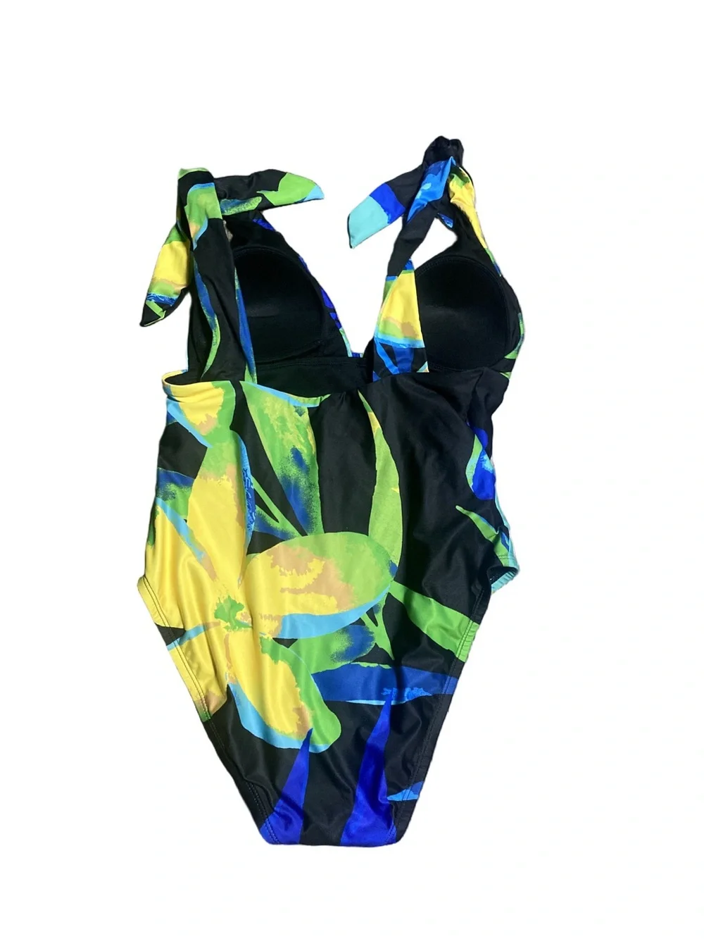 Social Angel Floral Tie-Strap One Piece Swimsuit NWT Size Medium